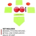 Rukket Sports Backyard Kickball Combo Set with Bases, Rubber Plates and 2 Balls for Outdoor Fun
