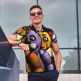 thumbnail image 3 of Lsque Five Nights At Freddy'S Pattern Golf Shirts for Men Dry Fit Print Moisture Wicking Performance Short Sleeve Polo Shirt-3X-Large, 3 of 7