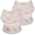 thumbnail image 1 of 2 piezas Tazón de gato elevado Tazón de mascota elevado Tazón reutilizable Cat Food Bowl Tazón de gato, 1 of 7
