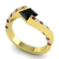 thumbnail image 2 of 1.20 Ct Latest Natural Diamond Black Onyx & Red Ruby Gemstone Wedding Ring for Women Solid 18K Yellow Gold Size 3.5 by Diamond-Capitals, 2 of 8