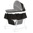thumbnail image 5 of Dream On Me Lacy Portable 2-in-1 Bassinet & Cradle in Black, Lightweight Baby Bassinet, 5 of 24