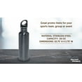 thumbnail image 4 of Stainless Steel Water Bottles 26 oz. Set of 10, Bulk Pack - Reusable, Leak Proof, Perfect for Gym, Hiking, Camping, Outdoor Sports - Grey, 4 of 5