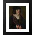thumbnail image 2 of Lucas Cranach the Elder 14x18 Black Modern Framed Museum Art Print Titled - Portrait of a Man with a Rosary (ca. 1508), 2 of 5