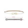 thumbnail image 3 of INSPIRE CHIC Women's Metal Buckle Adjustable Thin High Waist Belts White-double round Buckle 22"-39"*3/8"(L*W), 3 of 5