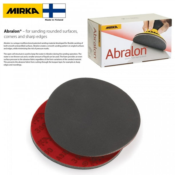 10 PACK Mirka Abralon 6" silicon carbide round sanding pads (wet or