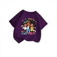 thumbnail image 3 of MEZZALL Kid Girls Cute Graphic T-Shirt Round Neck Short Sleeve Tee Summer Casual Tshirts Tops, Purple, 3-4 Years, 3 of 5