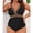 Black Plus Size Swimsuits, variant on Plus Size Swimsuits for Women One Piece Push Up V-Neck Cross Back Bodycon Slimming Bathing Suit L-5XL