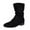 Black, variant on Women Fall Boots Round Toe Thickened Velvet Solid Color Boots Casual Versatile Breathable Fall Winter Comfortable Thick-Soled Warm Snow Boots