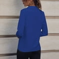 thumbnail image 4 of Ashirexll Long Sleeve Shirts for Winter Tops for Solid Color Lapel Collar Casual Comfortable Loose Fitting Blouse, 4 of 7