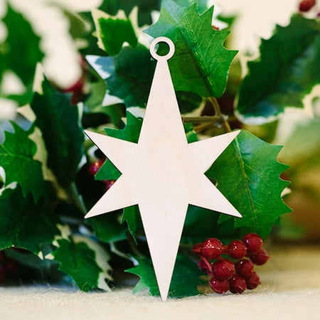 10pcs Christmas Tree Decorations Wooden Pendants Crafts Scene