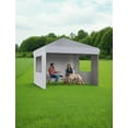 thumbnail image 6 of 10x10 Pop Up Canopy with 4 Sidewalls, Waterproof and Portable Instant Shelter, Outdoor Canopy Gazebo with 4 Sandbags, Canopy Tent 10x10 for Parties, Backyard, Commercial, 6 of 7