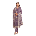thumbnail image 1 of Custom Made Heavy Faux Georgette Embroidered Work Long Straight kurti With Pant And Dupatta, 1 of 5