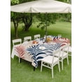 thumbnail image 3 of Outdoor Tablecloth with Umbrella Hole & Zipper, Red Blue Yellow Palm Leaves Rectangle Tablecloth 52x70 Inch, Summer Botanical Tropical Leaf Patio Table Cover Waterproof Table Cloth for Picnic/Party, 3 of 7