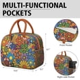 thumbnail image 6 of Reusable Floral Lnsulated Lunch Bag for Women & Men-Leakproof Water-Resistant Cooler Tote,Large Capacity(10.6x8.7x6.3in)for Work,Office,Travel,Picnic,Beach., 6 of 7