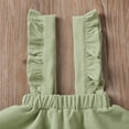 thumbnail image 5 of Toddler Baby Girls Corduroy Suspender Skirt Ruffle Hem Solid Color Sleeveless Strap Overall Dress, 5 of 7