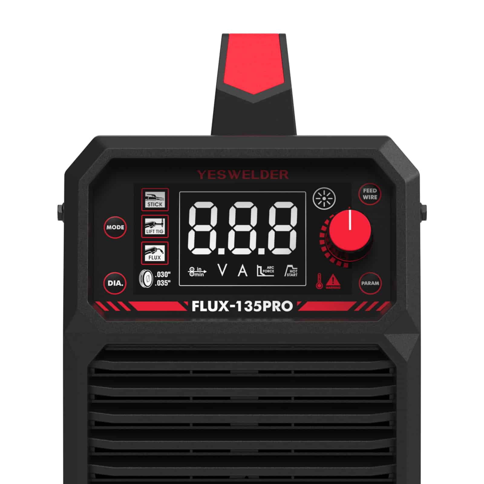 YesWelder 135A Flux-135 PRO Gasless Welder, 3-in-1 Portable Welding Machine with Digital Display