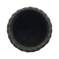 thumbnail image 3 of Infinity 17" Round Brown Plastic Woven Wicker Planter, 3 of 3