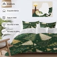 thumbnail image 3 of Dark Green Christmas Bedding Duvet Cover Set Twin Size 4 Pieces Xmas Tree Star Snowflake Winter Bedding Set with Zipper Closure, 1 Comforter Cover 68x86 Inches 1 Flat Sheet & 2 Pillow Cases, 3 of 7