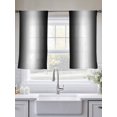 thumbnail image 6 of Black White Semi Sheer Curtains 54 Inch Length 2 Panels Set, Gradient Gray Monochrome Minimalist Stripe Sheer Kitchen Curtain Privacy Voile Window Curtain for Living Room Bedroom Rod Pocket Drapes, 6 of 7