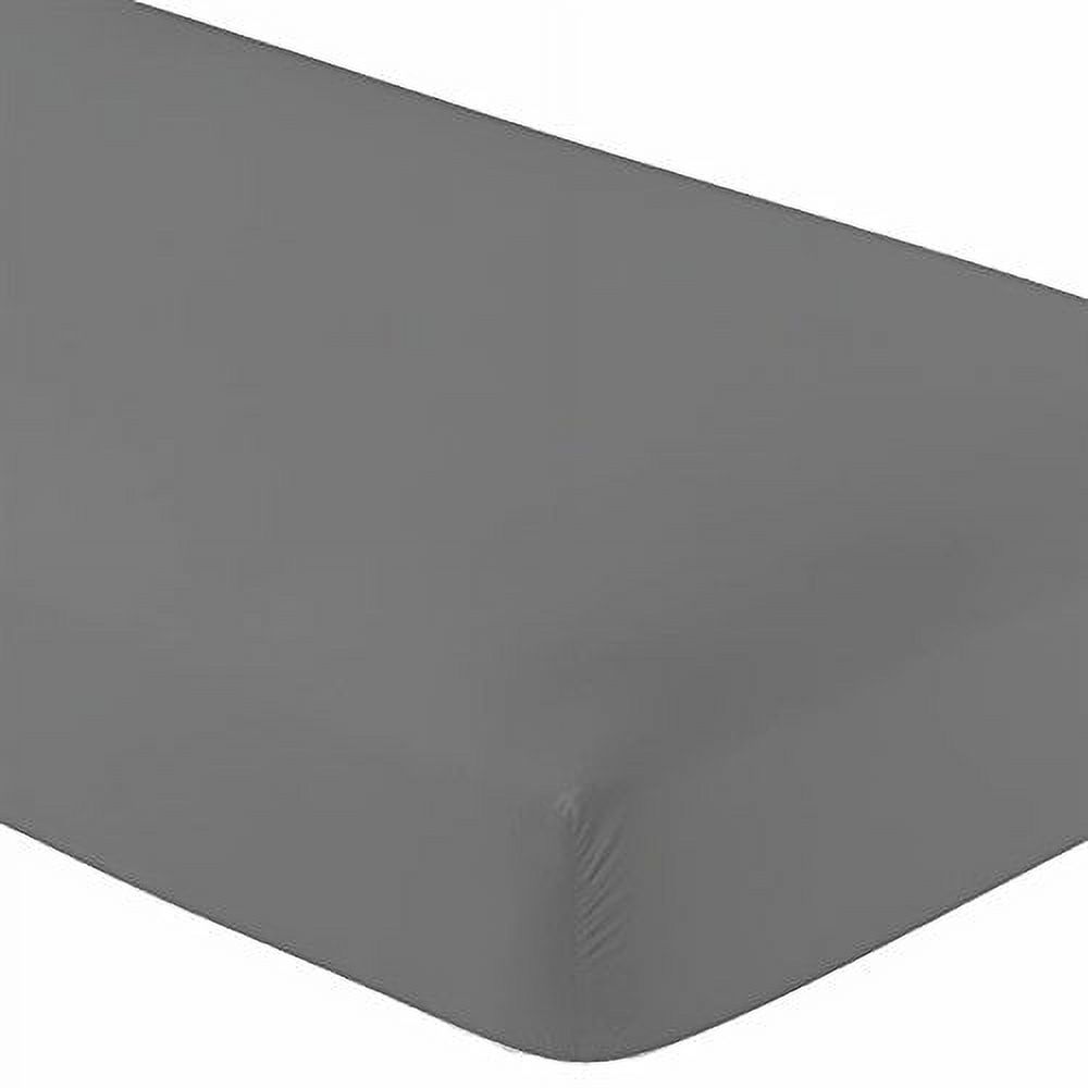 Fitted Hospital Bed Sheet, Twin Extra-Long 36"X80"X10" Soft and Comfy 100% Cotton (Twin XL, Grey) by Crescent Bedding