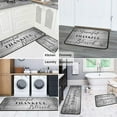 thumbnail image 5 of Grateful Thankful Blessed Kitchen Rug Set Of 2 - Grey Non-Slip Cushioned Comfort Mats for Kitchen Floor, Farmhouse Thanksgiving Decor - Sizes 17"x47" and 17"x30", 5 of 7