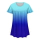 thumbnail image 3 of Blusas de Algodón para las Mujeres Impresas 3/4 Mangas Cuello Redondo Casual, Camisetas Casuales de Mujer para el Hogar Y Diario, 3 of 5