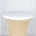 thumbnail image 3 of BalsaCircle White Fitted Spandex Cocktail Table Top Stretch Cover Catering Table Linens, 3 of 6