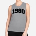thumbnail image 2 of 1980 College Style Women's Muscle Tank X-Large Heather Grey, 2 of 5