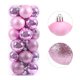 thumbnail image 1 of Bolas de Navidad reutilizables, irrompibles, 4cm, decoración del hogar para bodas, 24 Uds. (rosa), 1 of 6