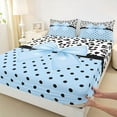 thumbnail image 3 of Castle Fairy Dreamy Bowtie Queen Sheet Sets for Teenagers Female Men,Leopard Print Bed Set, 3 of 7