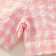 thumbnail image 7 of TOWED22 Toddler Baby Boy Girl Shorts Gingham Plaid/Seersucker Shorts Summer Casual Elastic Waist Shorts Pants Bottoms(Pink,18-24 M), 7 of 7