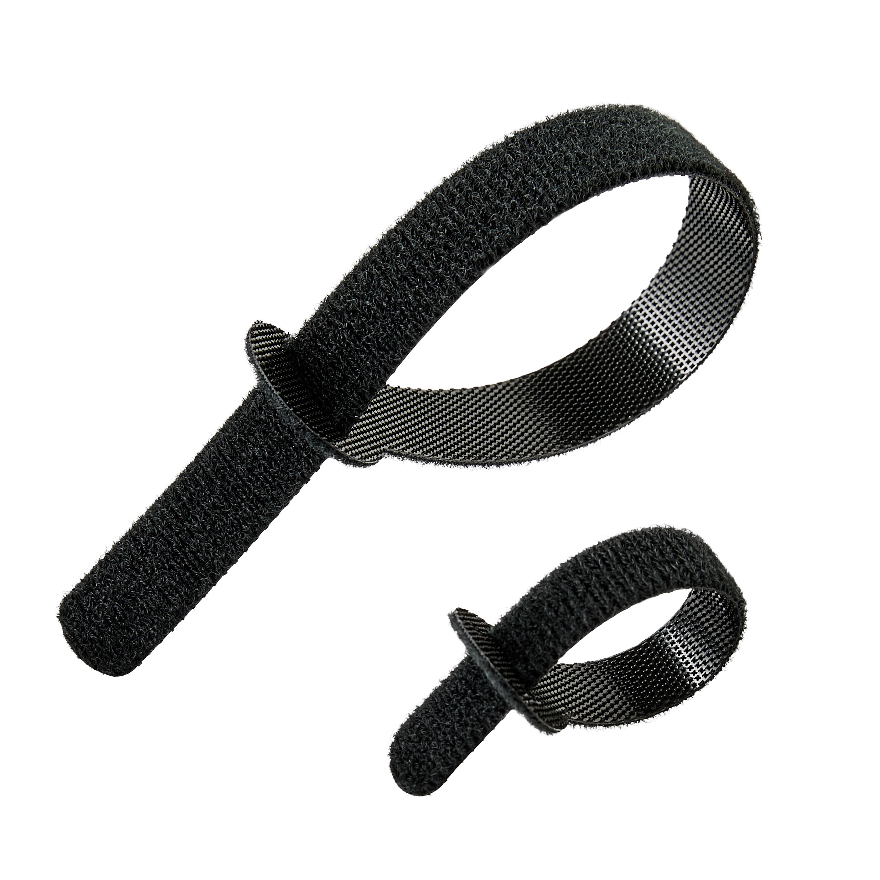 Hyper Tough 4IN and 8IN Hook & Loop Straps, Black, 20 Count