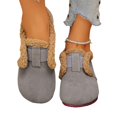 thumbnail image 4 of Willtoo Mary Jane Shoes Women Warm Faux Suede Winter Shoes Adjustable Strap Round Toe Non Slip Casual Walking Shoes, 4 of 5