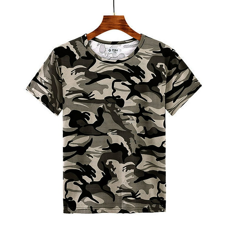 RATTOYY Casual Mens Clothes Suits Camo T Shirt Sports Short