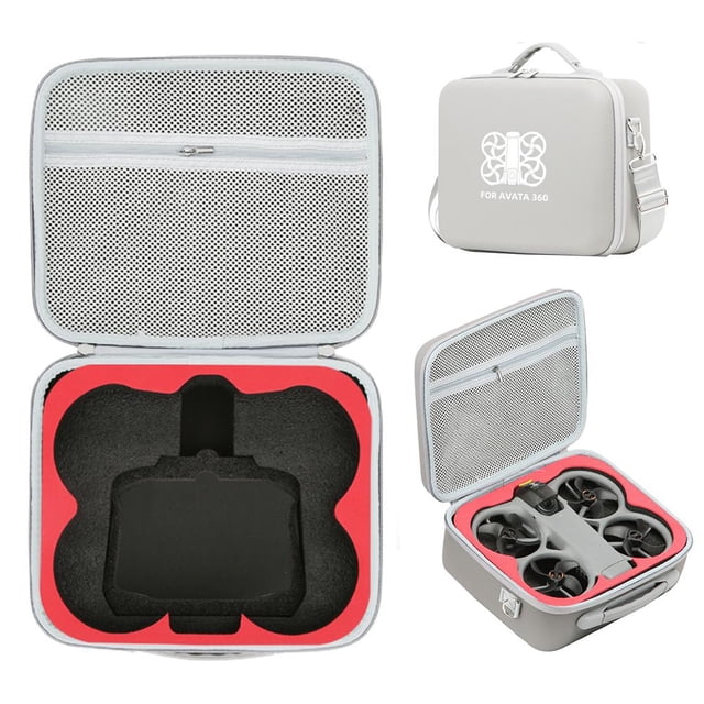 Étui de Rangement pour Drone et Télécommande DJI Avata 360, Sac de Transport de Voyage Portable à Coque Rigide en PU avec Doublure EPE, Organisateur Résistant à l'Eau pour DJI Avata, Gris, 11.42 x 10.24 x 4.72 Pouces