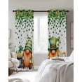thumbnail image 4 of St. Patrick's Day Kitchen Curtains Lucky Shamrocks Harp Beer Spring Plants Cafe Short Curtains for Bathroom Blackout Window Curtain Small Window Treatment Drapes for Bedroom Living Room 42"x45"x2, 4 of 9