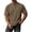 Coffee, variant on Men's Waffle Knit Henley Shirt Short Sleeve Casual Summer T-Shirt Button Pullover Tee