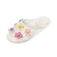 thumbnail image 3 of HAJWOH Women's Flower Jelly Sandals Summer Beach Slippers Colorful Floral PVC Slides Waterproof Non-Slip Flat Shoes for Outdoor Indoor, 3 of 6