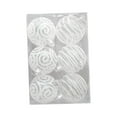 thumbnail image 2 of 6 bolas de Navidad, adornos decorativos para árboles de Navidad, bolas decorativas duraderas de 6 cm para cumpleaños, de Navidad, decoración espiral de rayas, 2 of 8