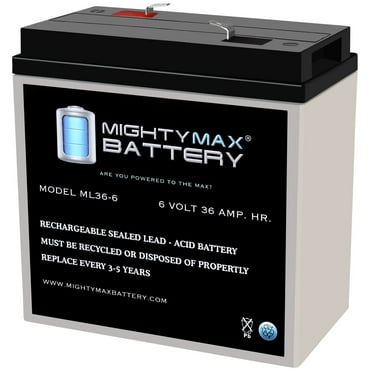 6V, 36Ah, AGM, F2 Terminal, Replacement Battery Compatible with CSB Prism GH6360