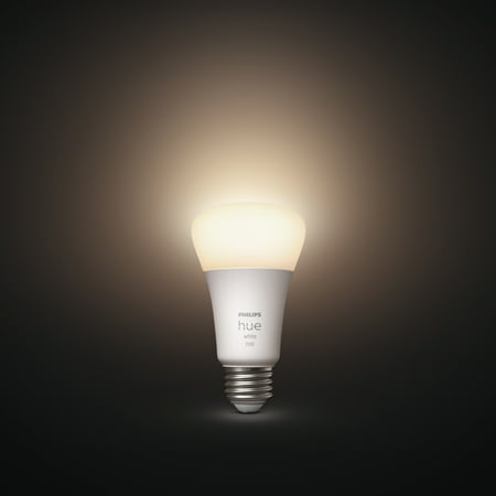Philips - Hue A19 Bluetooth 75W Smart LED Bulb - White