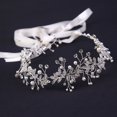 thumbnail image 5 of Tocados de novia de cristal para novias, accesorios para el cabello de boda de plata, diadema de novia, enredadera de pelo con perlas, piezas para el cabello con diamantes de imitación para, 5 of 5