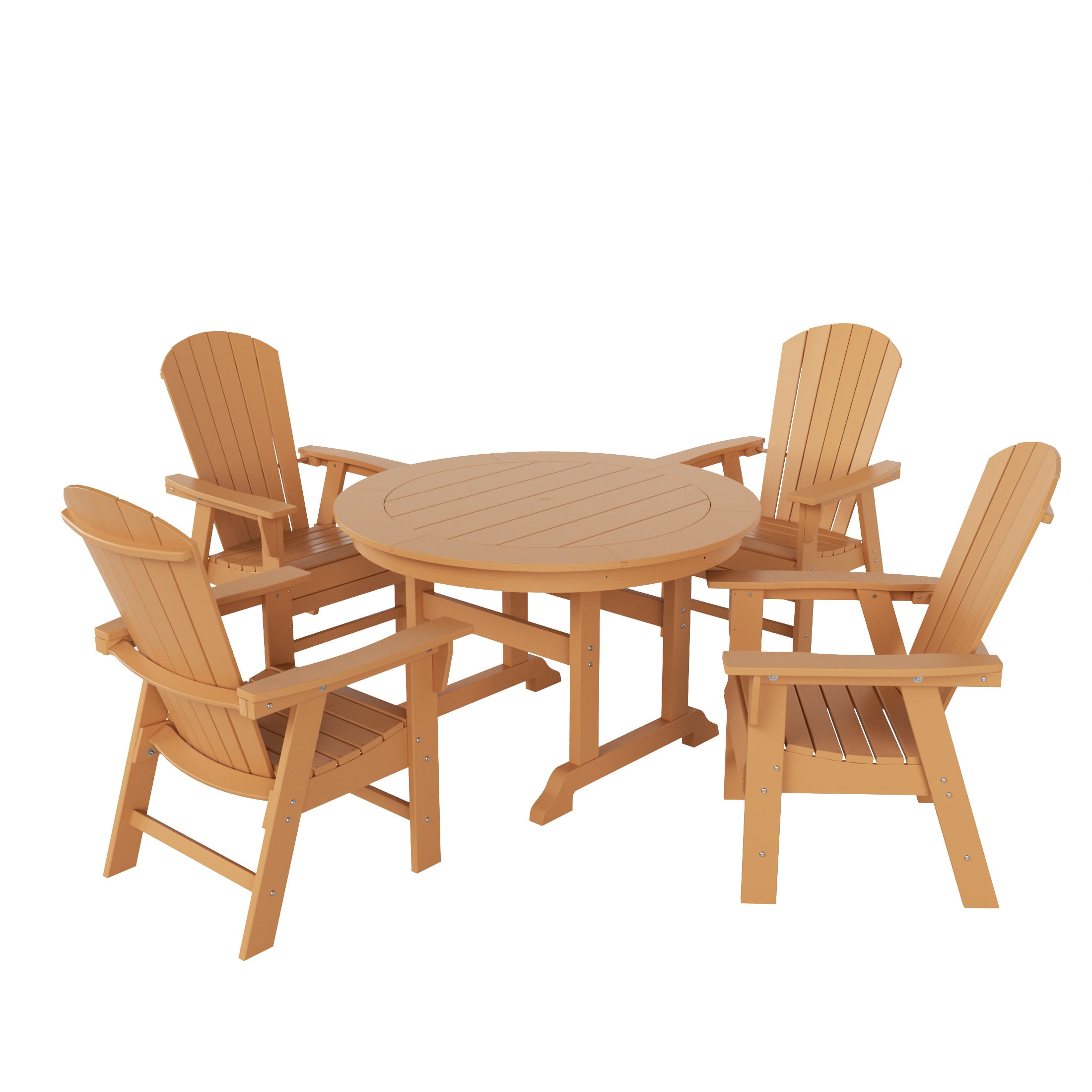 WestinTrends Dylan Adirondack Outdoor Dining Set for 4, All Weather