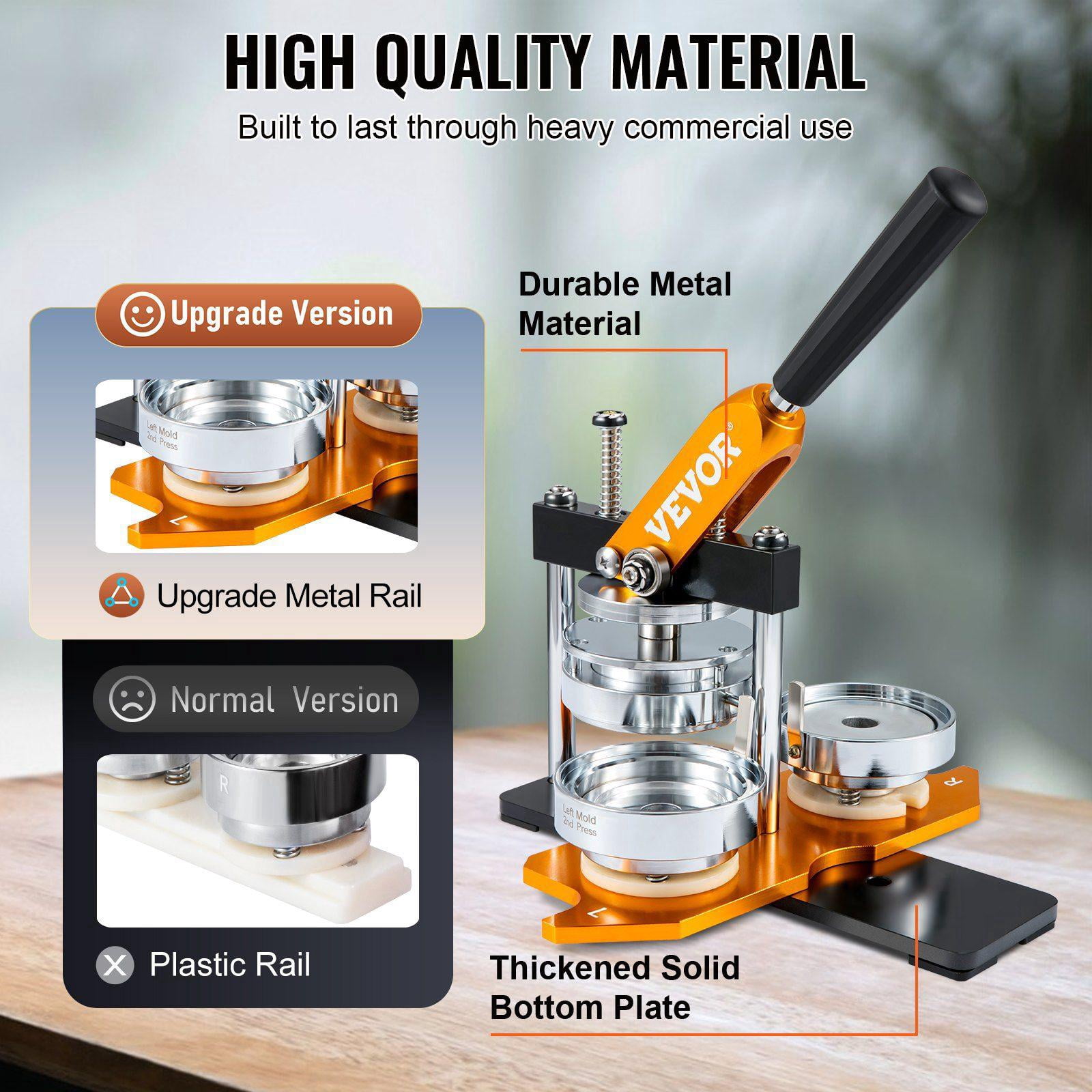 Button Maker Machine 75mm 3 Inch Badge Punch Press Kit DIY Children Gifts Pin Maker Supplies with 500pcs Button Parts Circle Cutter Magic Book