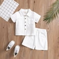 thumbnail image 7 of NOLDARES Baby Boy Summer Clothes Police Car Print Short Sleeve T-Shirt Elastic Shorts Outfit Blazer,12-18 M, 7 of 7