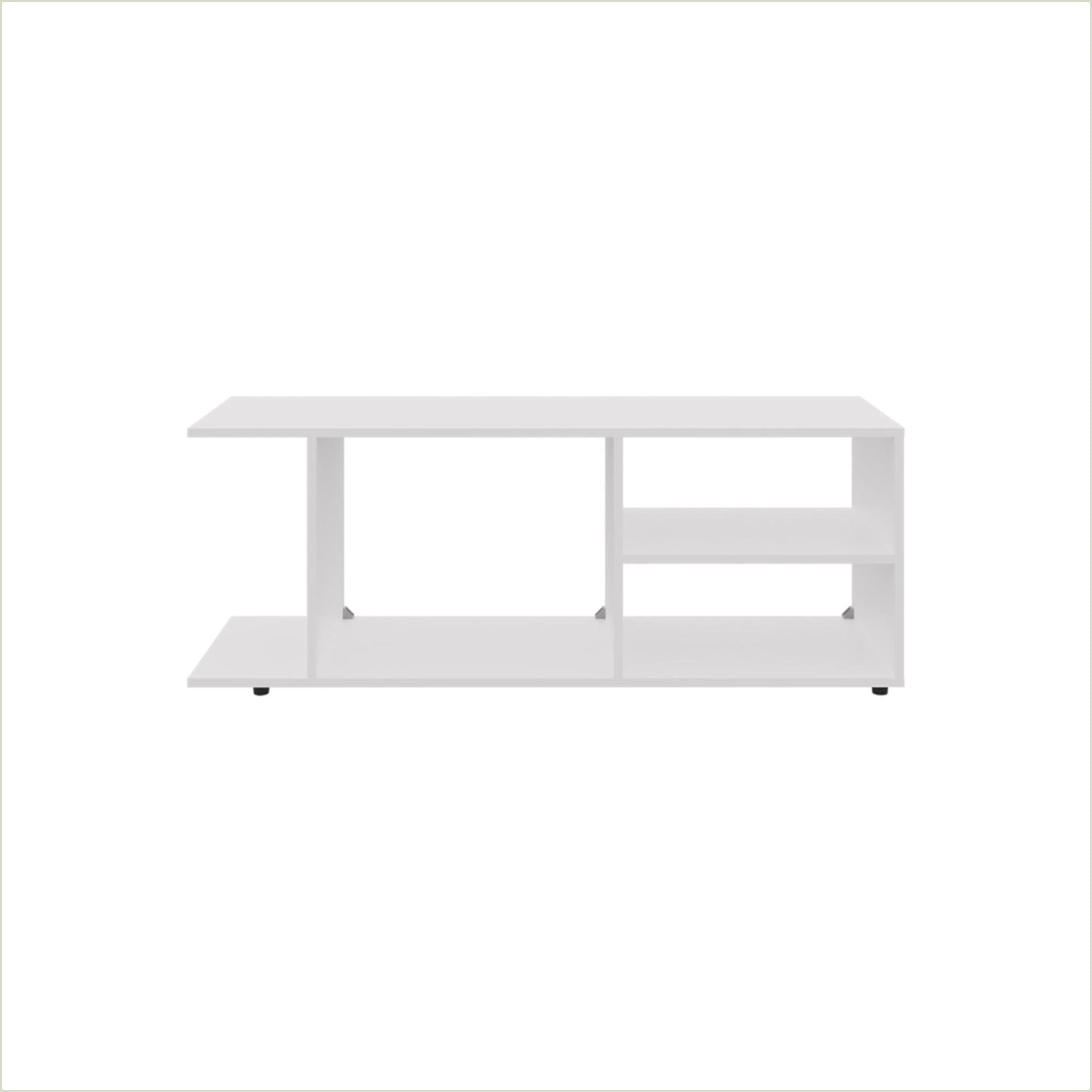 TV Furniture Barton Entertainment Center with Storage | White | Engineered Wood | Fits 50-59” TVs
