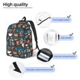 thumbnail image 4 of Horeoi Coffee Lover Print for Canvas Backpack for School Outdoor Travel Use Men Women Teenagers Large Capacity with Adjustable Shoulder Straps, 4 of 5