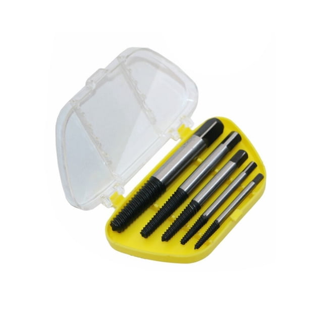 Scienceny Extractores de tornillos oxidados dañados, extracción de extracción, pernos rotos, brocas, removedor de acero con caja de almacenamiento, Herramientas eléctricas 5 piezas/juego Scienceny TO009447-01