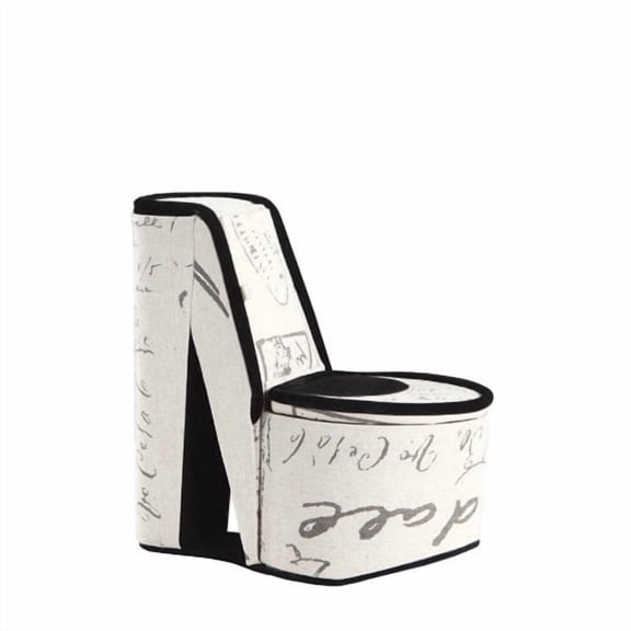 9" Tall Display JewelryBox,Hidden Storage,High Heel Shoe,Stencil Letter Print
