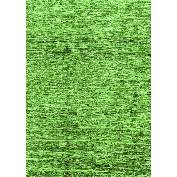 Ahgly Company Indoor Rectangle Abstract Green Modern Area Rugs, 2' x 3'